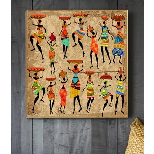 African Women diamond embroidery full round square cross stitch kits diamond painting mosaic 5d wall decor Christmas giftZP-1161