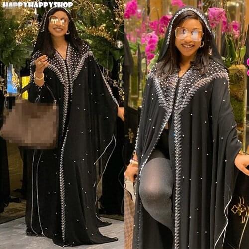 Oversized African Dresses for Women Dashiki Traditional African Clothes Chiffon Robe Muslim Arab Eid Abaya Kaftan Loose Dress