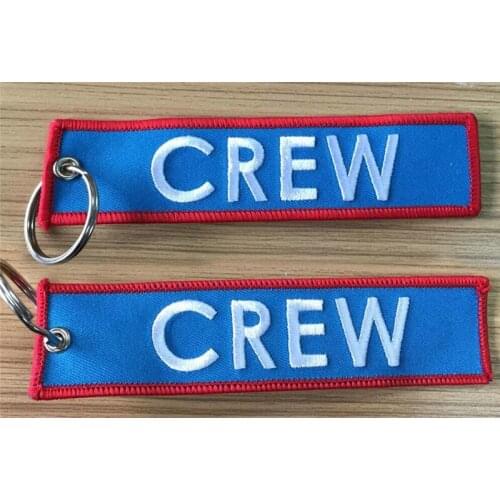 Customized Embroidery Crew Key Chain For Flight
