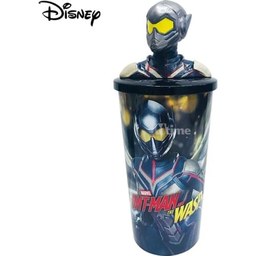 Disney Marvel Ants Pattern Cup Ants Heroes Doll Fashion Cup 600-700ml Straw Hand Cola Cup
