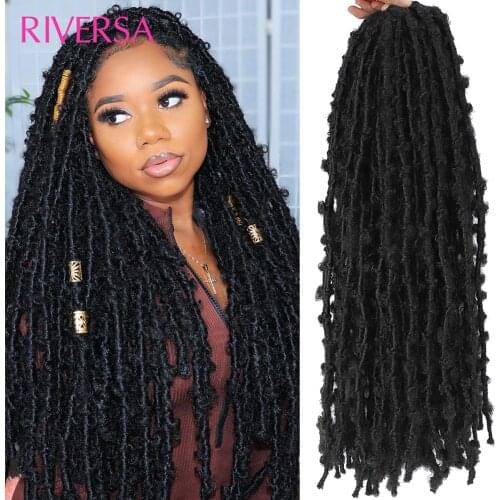 24 inch Long Distressed Butterfly Locs Crochet Hair 1-9 Packs Supper Soft Butterfly Locks Hair Pre Looped Natural Synthetic Hair