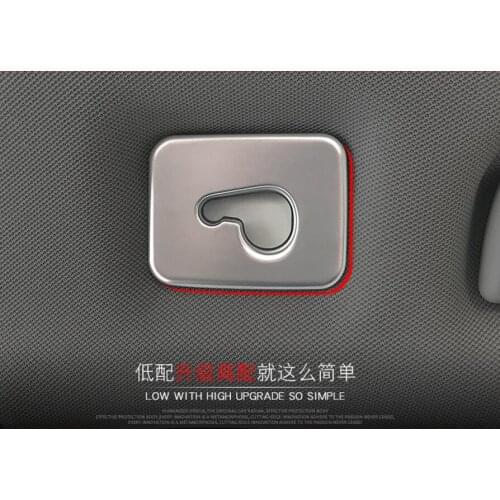 For Audi Q7 2016 6PCS Luxurious Silver Brand New ABS Chrome Car Roof Dome Lamp Reading Light Cover Trims Car Styling Accessories