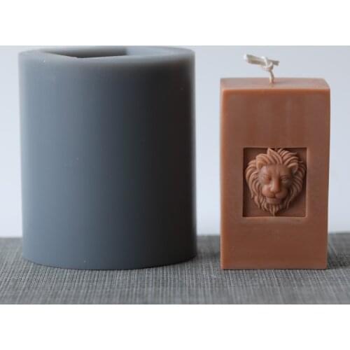 Lion Head Candle Mold Silicone Mold For Candle Making DIY Handmade Christmas Gifts Plaster Home Decoration