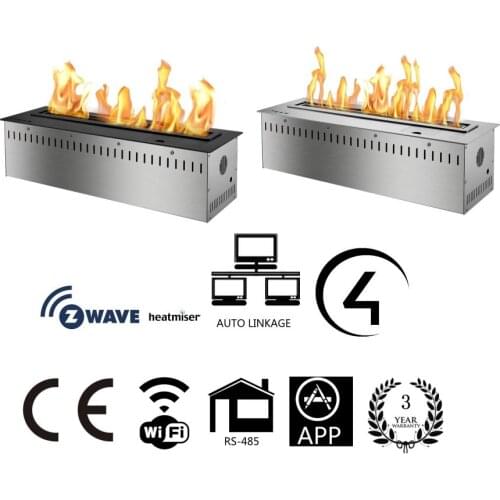 Inno living fire 48 inch automatic remote bio ethanol fuel fireplace