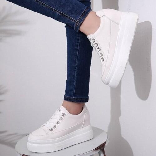 Fashion Platform Sneakers New Autumn Women Shoes For Woman Casual Shoes Wild Platform Heels Female Leisure Women White Sneakers