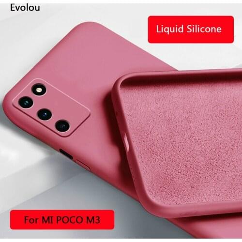 Liquid Silicone Camera Lens Protection Soft Phone Case for xiaomi POCO M3 Poco X3 NFC Shockproof Back Cover for xiaomi poco m3