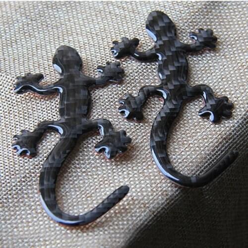 Real Carbon Fibre Gecko Lizard quattro Badge Emblem for Audi A3 A4 A5 A6 S3 Q3 Q5 RS3 Styling Decal Sticker Accessory