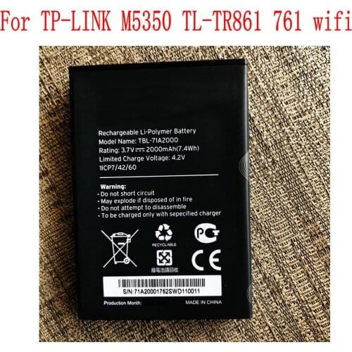 Ansheng Original 2000mAh TBL-71A2000 battery For TP-LINK M5350 TL-TR861 761 wifi Battery