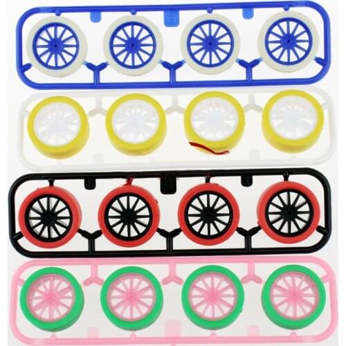 Homemade Medium Diameter Tires Wheels Retrofit Accessories Middle Dia. for 1/32 Tamiya Mini 4WD Cars