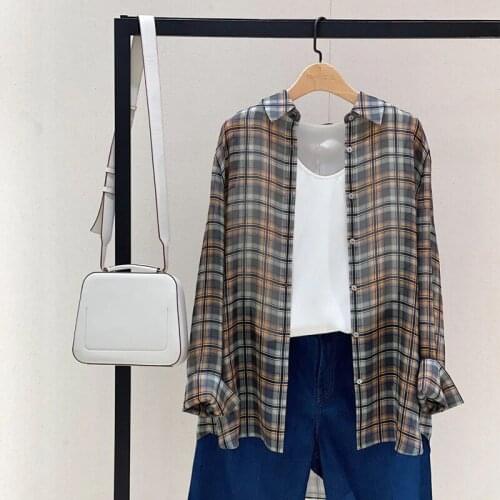 Style ~ Super 100 CHIFFON SILK Plaid printing