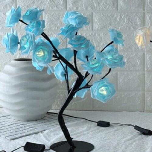 Rose Tree LED Table Lamp Rose Flower Tree Decorative LED Lamp for Home Living Room Bedroom Decor Lighting Night Lights Desk Lamp