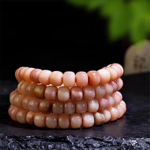 Tibetan Natural Camel Bone 108 Mala Skeleton Hand Grinding Bucket Beads Bracelet Men or Women Playing Prayer Bracelet Dropship