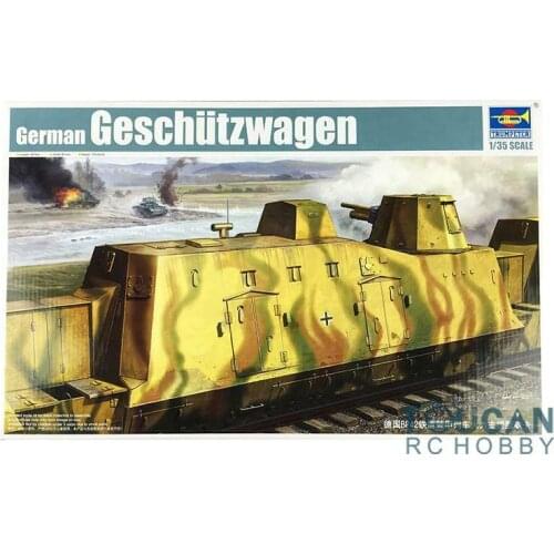 Trumpeter 01509 1/35 BP-2 Railway Panzer Fire Support Train Vehicle Car Model TH06937-SMT6