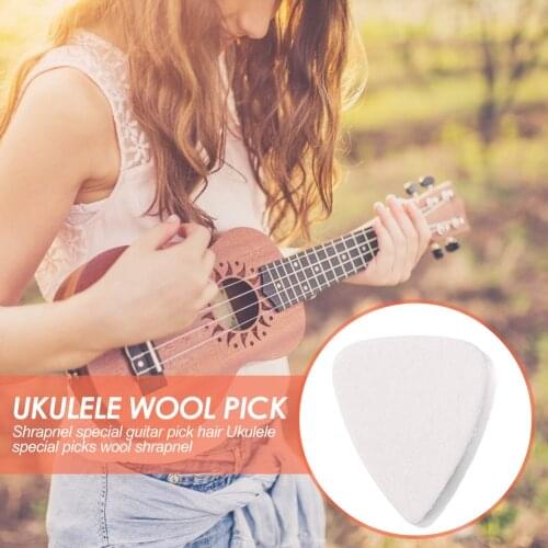 10pcs Ukulele Soft Felt Pick Electric Guitar Mandolin Plectrum Accessories Guitar paddle Mix Plectrums Electric Smooth Musical