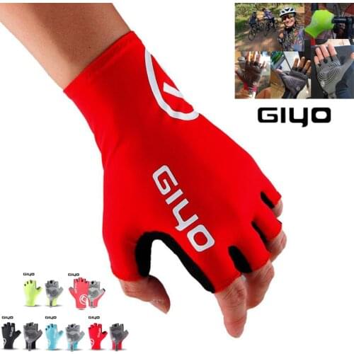 GIYO Bicycle Half Fingers Cycling Gloves -Slip -Sweat Gel MTB Road Mountain Bike Sports Gloves Bicycle Riding Gloves Shock