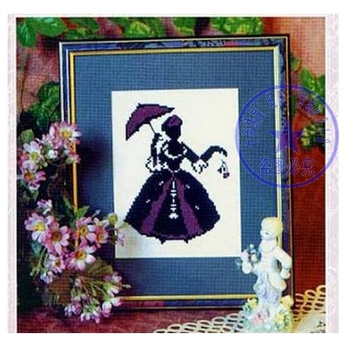 Top Quality Beautiful Hot Sell Counted Cross Stitch Kit Umbrella Lady Woman Girl riolis 001