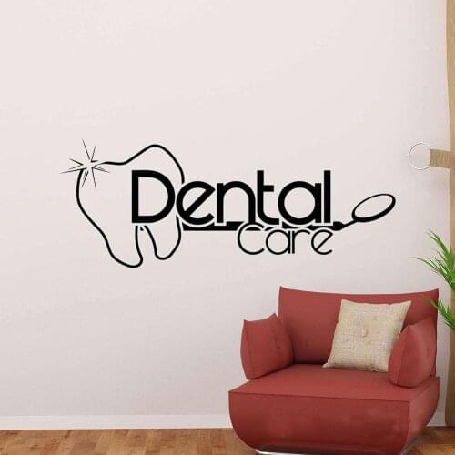 WJWY Teeth Stomatology Wall Sticker Clinic Dentist Tooth Decoration Kids Bedroom Wall Decoration Bathroom Home Decor