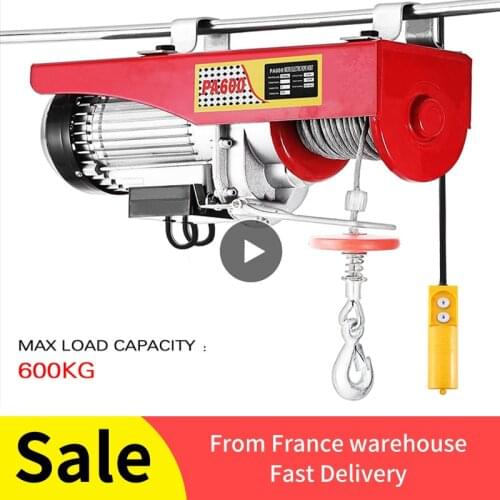 OVERSEAS STOCK!!! 1050W 600kg Electric Hoist Lifting Cranes EU Plug Hanging Crane Electric Power Lifting Tool Fast Delivery HWC