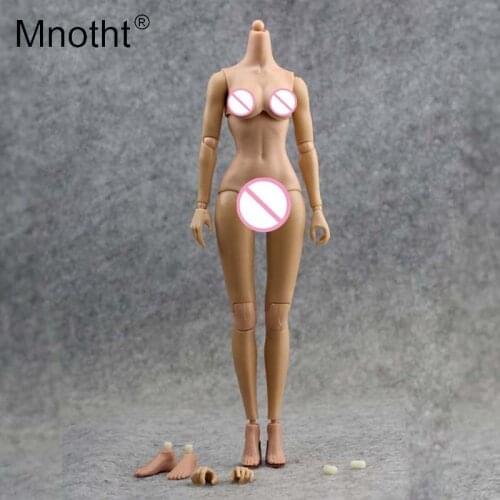 1/6 Scale Female Nude Body with Extra Hands and Feet for 1/6 Scale Womens Head Sculpts Figures Fit For KUMIK Head Toys