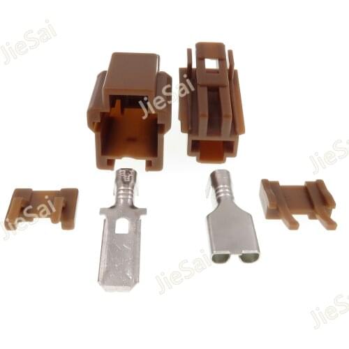 1 Pin 6098-0232 6098-0234 6.3mm Female Male Wiring Harness Plug Electric Cable Connector