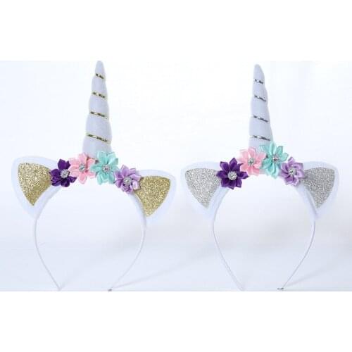 1PC Unicorn Horn Kids Girls Headband Unicorn Girls Headwear Hairband Dress Up Dress Photo Shoot Hair Band Accessories For baby