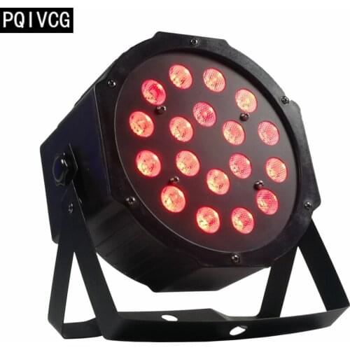 18x3w led par lights rgb 3in1 dmx512 flat par professional stage dj equipment led lights