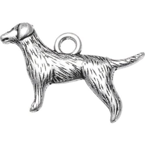 Antique Silver Plated New Cute Animal Dog Pet Charm Sale Cheap Jewelry Charms Bracelet Giftss