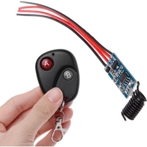 Relay Wireless Switch Remote Control DC3V 3.7V 5V 6V 7V 9V 12V Mini Power LED Lamp Controller Micro Receiver Transmitter System