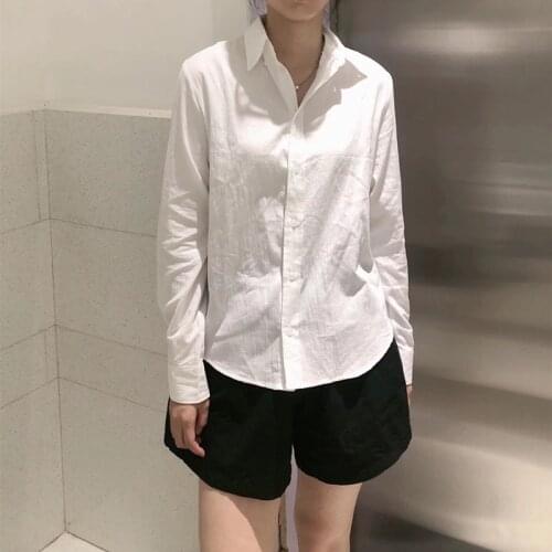 UNUTH Girls Soft Cotton V Neck Blouse T-shirt 2021 Summer Fashion Ladies High Street Blouse Female Solid Color T-shirt Top