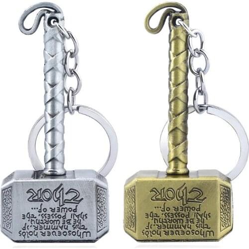 Movies&TV Thor Hammer Keychain Alloy Pendant Toys for Children Birthday Gift