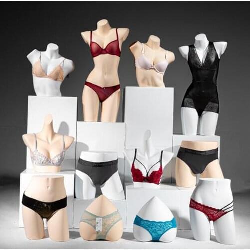 Two style Conjoined Chest Full Female Mannequin Dummy Underwear Cloth Sewing Model Props Bust Bra Window Display Rack 1pc C697