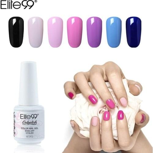 Elite99 8ml Soak Off UV Gel Varnishes Long Lasting Nail Gel Polish Semi Permanent Nail Polishes Lacquer For DIY Nail Art Design