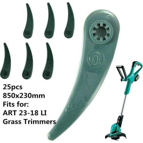 25pcs Lawn Mower for Bosch Art 23-18 Li / 26-18li, Grass Trimmer, Plastic Garden Accessories, Blade