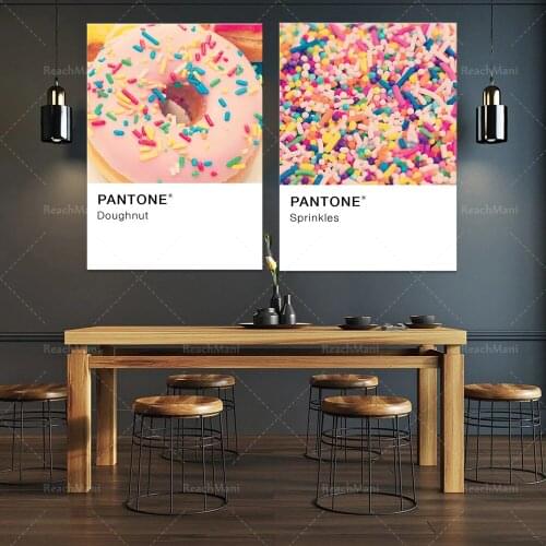 Impression de beignet de Pantone, art de mur de couleur, décor à la maison, cadeau d'anniversaire, impression de partie, impress