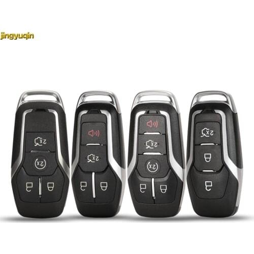 Jingyuqin 3/4/5 Buttons Remote Car Key Shell For Ford Edge Explorer Fusion 2015 2016 2017 M3N-A2C31243300 Smart Key Fob