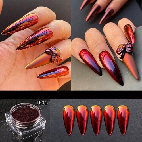 VINIMAY Nail Art Aurora Chalk Solid Powder Aurora Phantom Powder Mermaid Mirror Nail Glitter Powder Pigment Manicure Decor TSLM2