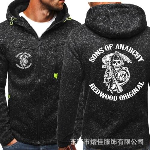 2020 Male Pullover Hoodie Men Hoodies SONS Print Jacket Spring Autumn Drawstring Zipper Hooded Sweatshirt Top Coat