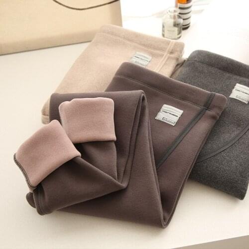New Winter Maternity Pants Pregnancy Thicken Warm Solid Color Belly Skinny Leggings High Waist Knit Clothes for Pregnant Women