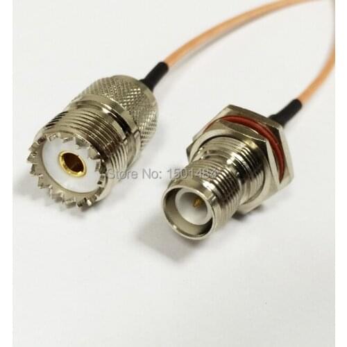 New UHF Female Jack SO239 Switch RP-TNC Female Jack Convertor RG316 cable Wholesale Fast Ship 15CM 6" Adapter