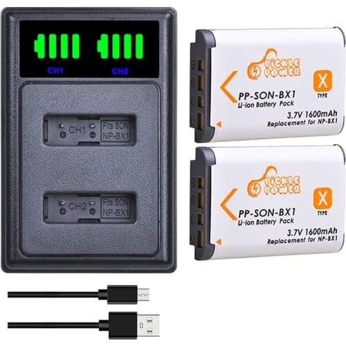 For Sony NP-BX1 NPBX1 NP BX1 Battery Charger Kits for Sony FDR-X3000R X3000 RX100 RX100 AS300 HX400 HX60 WX350 AS300V HDR-AS300R