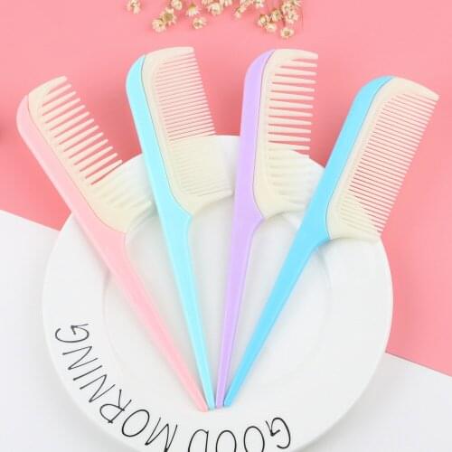 Tail Comb Salon Hairdressing Anti-static Handle Wide Tooth Hairburshes Hair Comb Detangling Massage Styling Tools
