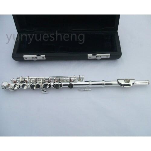 Professional piccolo c key cupronickel body silver plated hard case +cloths+grease