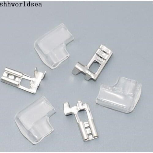 Shhworldsea copper and cover 6.3mm Crimp Terminal Spade Connector thickness flag shape