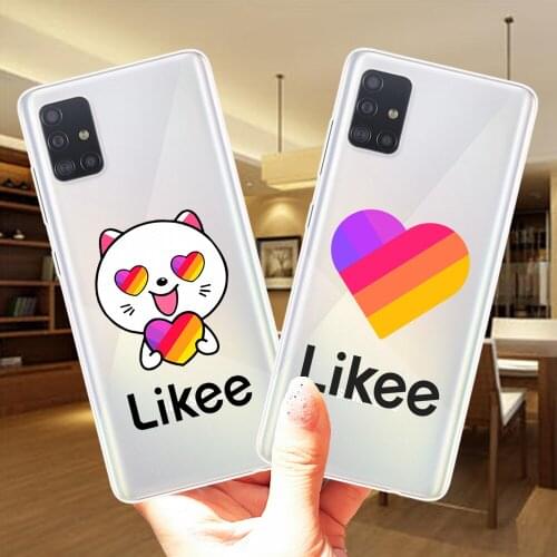 Funny Cute Likee Cat Bear Love Heart Silicone Case Cover For Samsung A41 A51 A71 A01 A11 A31 A10 A20 A30 A40 A50 A60 A70 A21S