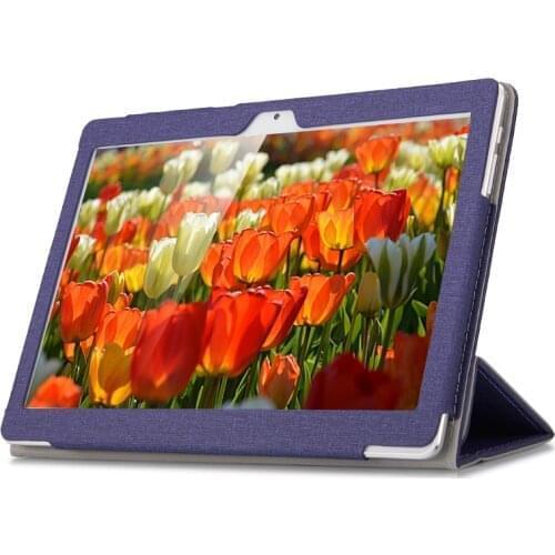 10.1" PU Leather Tri-Folding Stand With Magnetic Protective Case For Teclast M20 Tablet PC Add Screen Protector Film And 3 Gifts