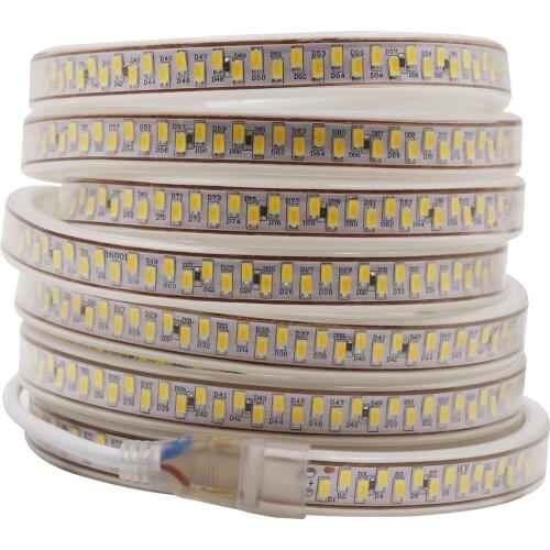 High Bright 220V LED Strip Light 5630 180LED/M Flexible LED Tape Ribbon for Living Room with EU Plug 3m Cable ON/OFF Switch