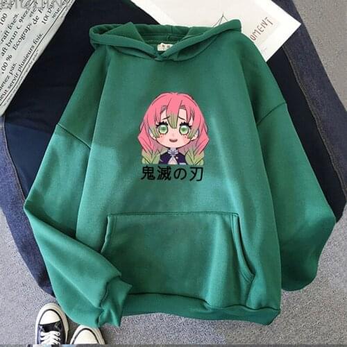 Hot Kawaii Anime Cartoon Demon Slayer Printed Hoodies Men / Women Sweatshirts Pullover Hooded Long Sleeves Oversize Clothes