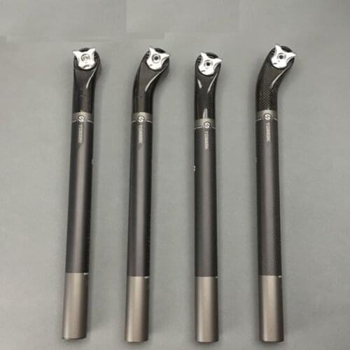 TOSEEK bicycle 3K UD Matte MTB road bike bicycle carbon seatpost seat tube seat post 27.2/30.8/31.6 x 400mm Angle 5/20 degree