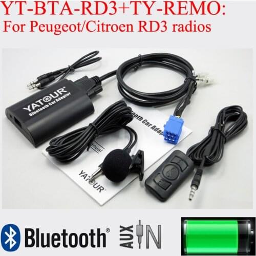 Yatour Bluetooth music play phone call hands free kit for Peugeot Citroen RD3 car radios