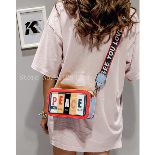 Bag Women 2021 New Spring Small Bag Fashion Shoulder Messenger Bag Women Leather Women Bag Printed Letter Small Square Bag